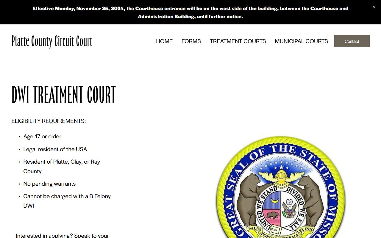 Platte County Circuit Court DWI Treatment Court source
