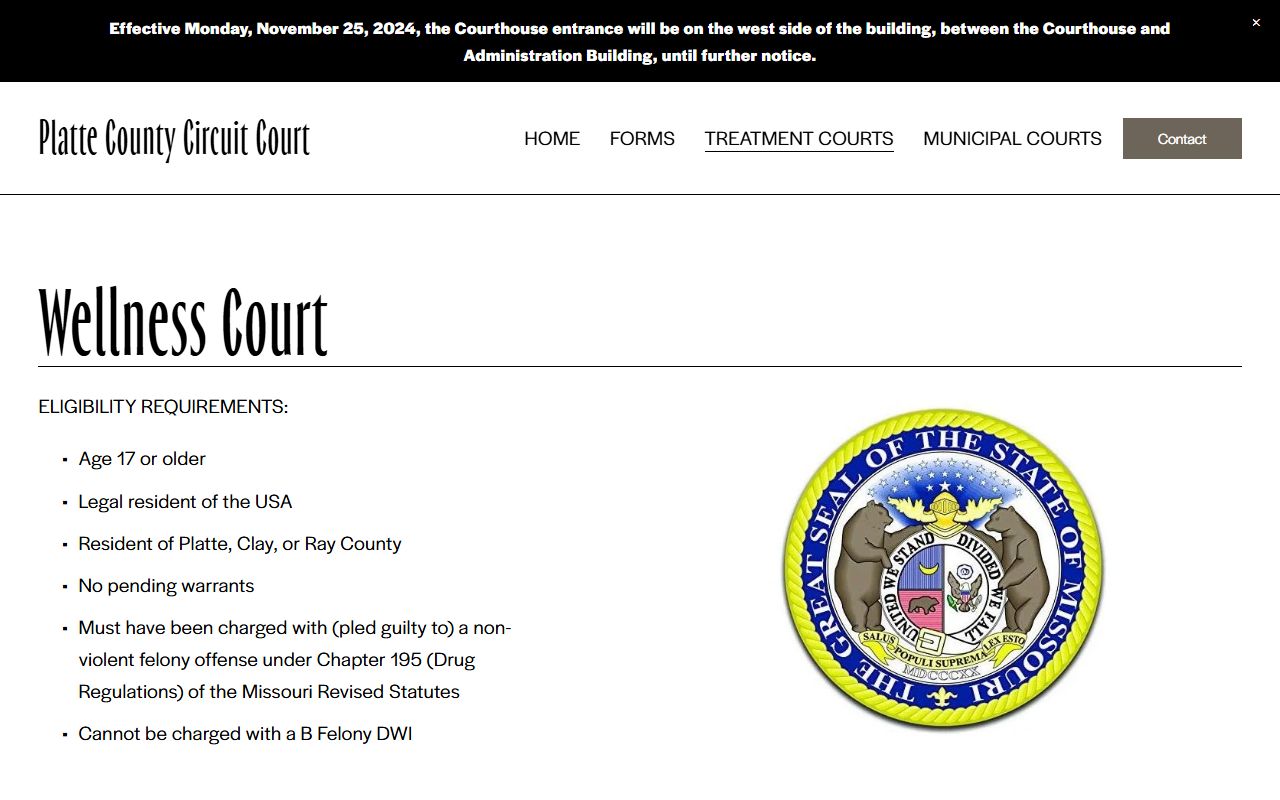 Platte County Circuit Court Wellness Court source