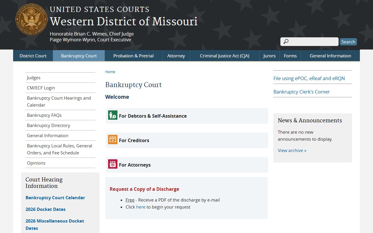 Platte County Circuit Court compared with Western District bankruptcy source