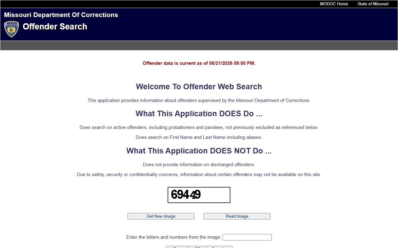 Platte County inmate records Missouri DOC offender search