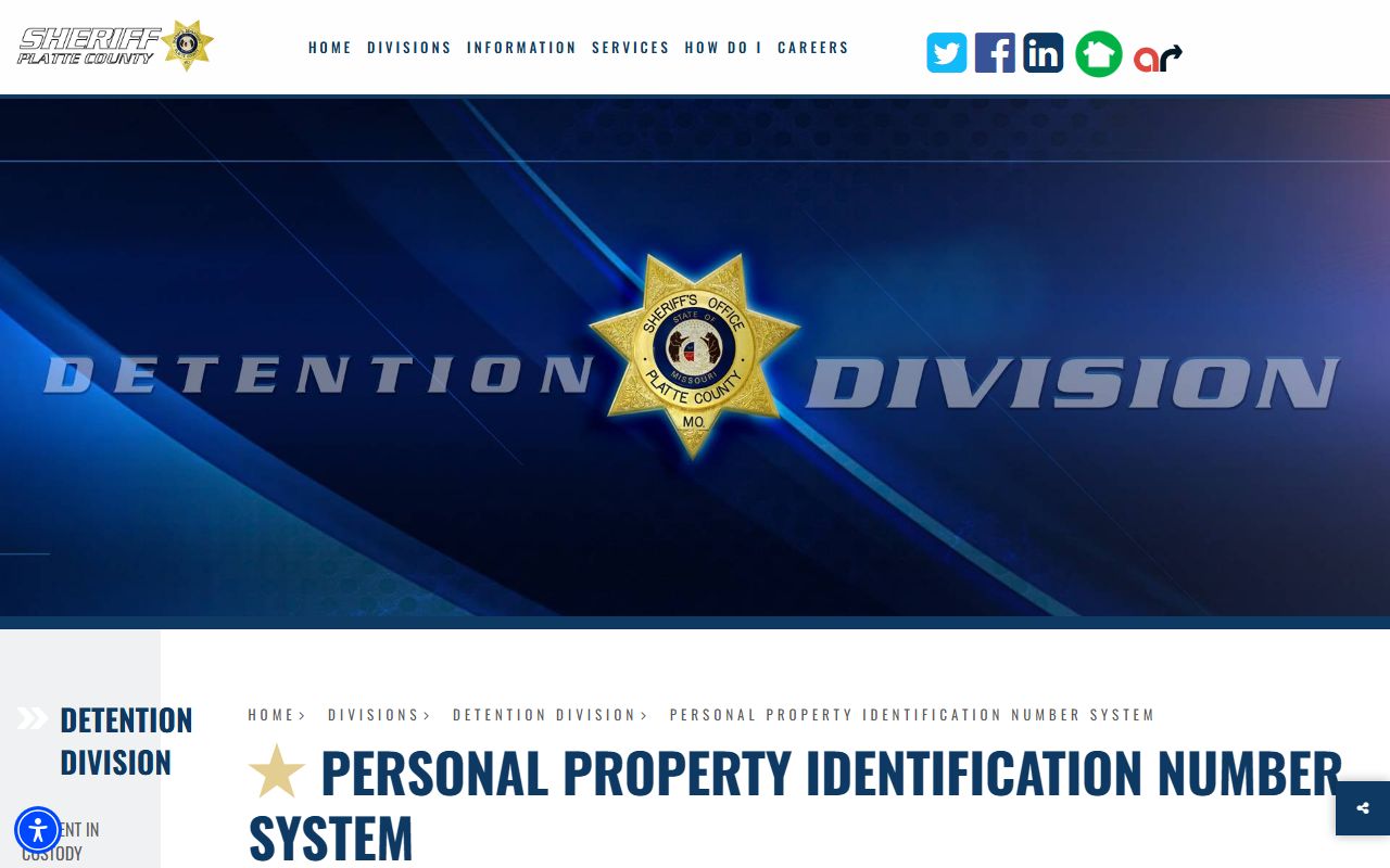 Platte County warrant records sheriff property identification program